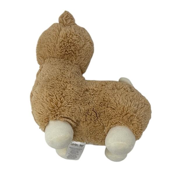 Lambs And Ivy Alpaca Taupe Faux Fur Plush Stuffed Animal Toy Soft And Cuddly - Picture 10 of 10